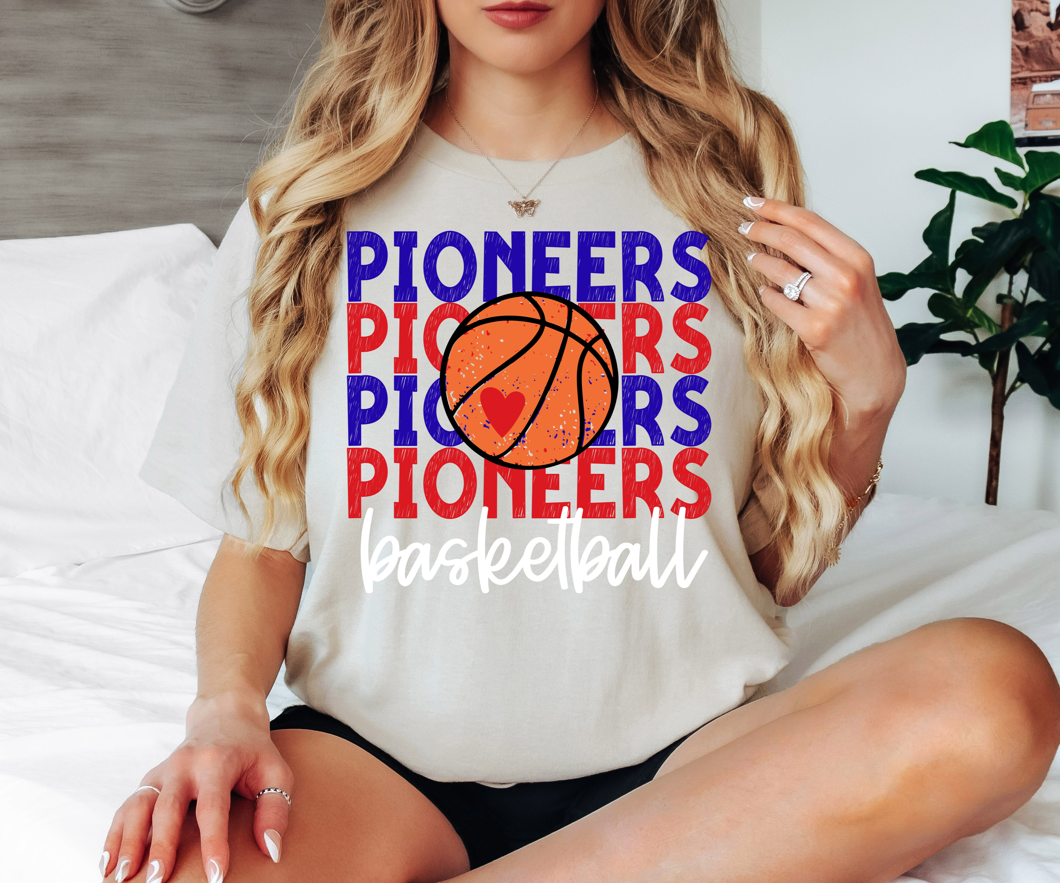Pioneers Basketball Bookworm Repeat DTF Print