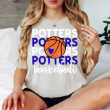 Potters Basketball Bookworm Repeat DTF Print