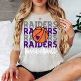 Raiders Basketball Bookworm Repeat DTF Print