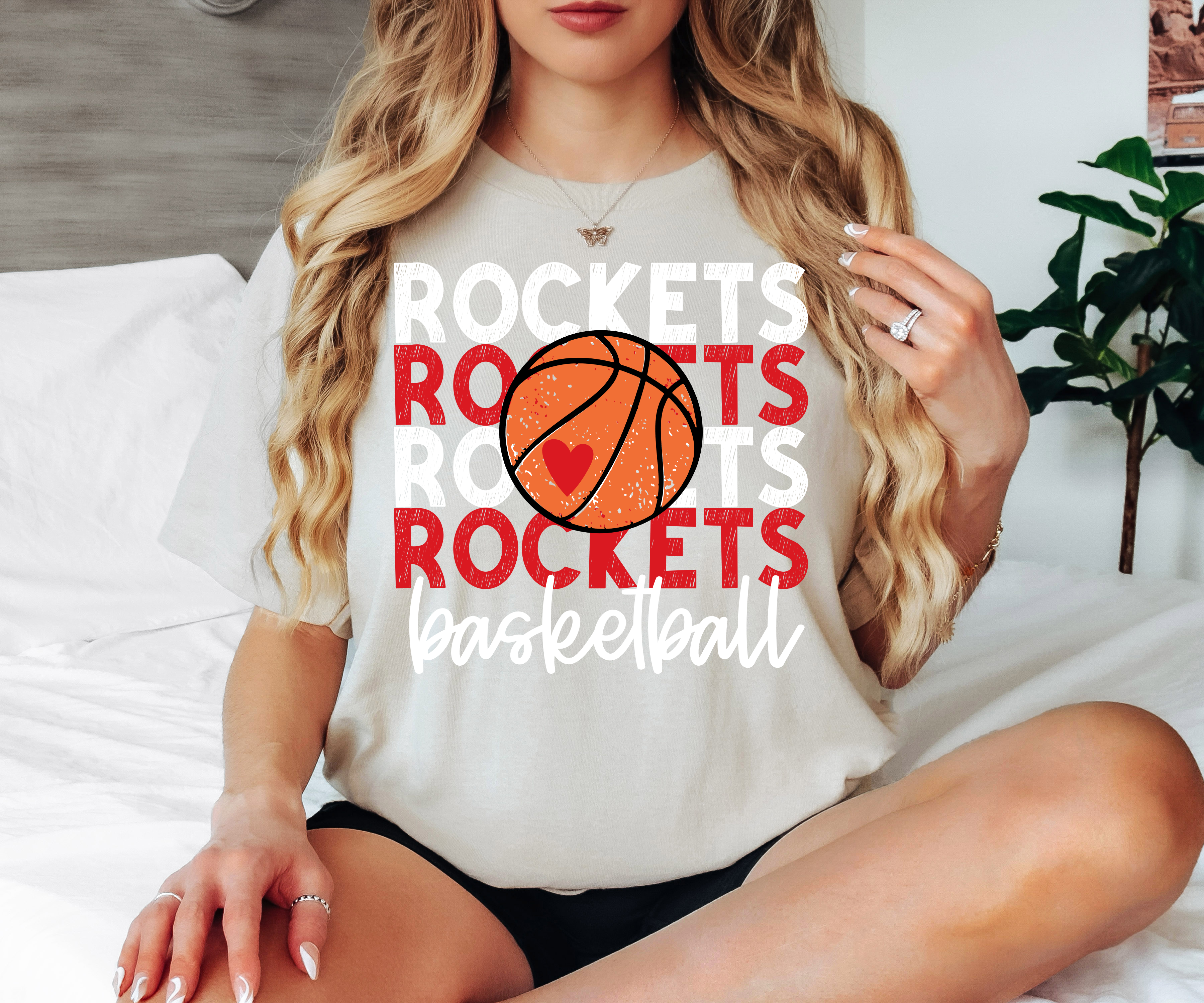 Rockets Basketball Bookworm Repeat DTF Print