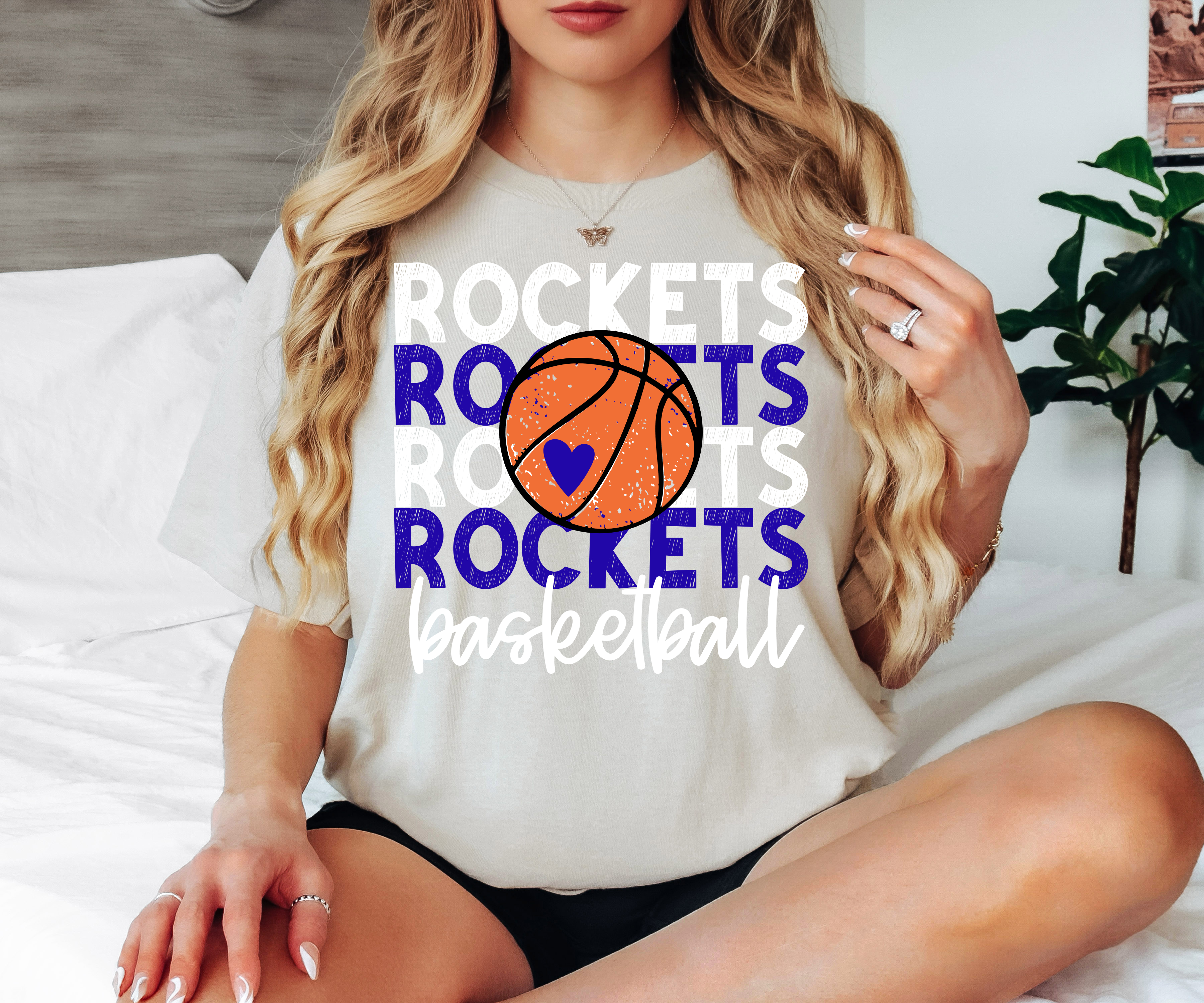 Rockets Basketball Bookworm Repeat DTF Print