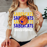 Sabercats Basketball Bookworm Repeat DTF Print