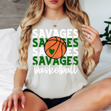 Savages Basketball Bookworm Repeat DTF Print