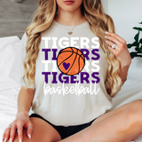Tigers Basketball Bookworm Repeat DTF Print