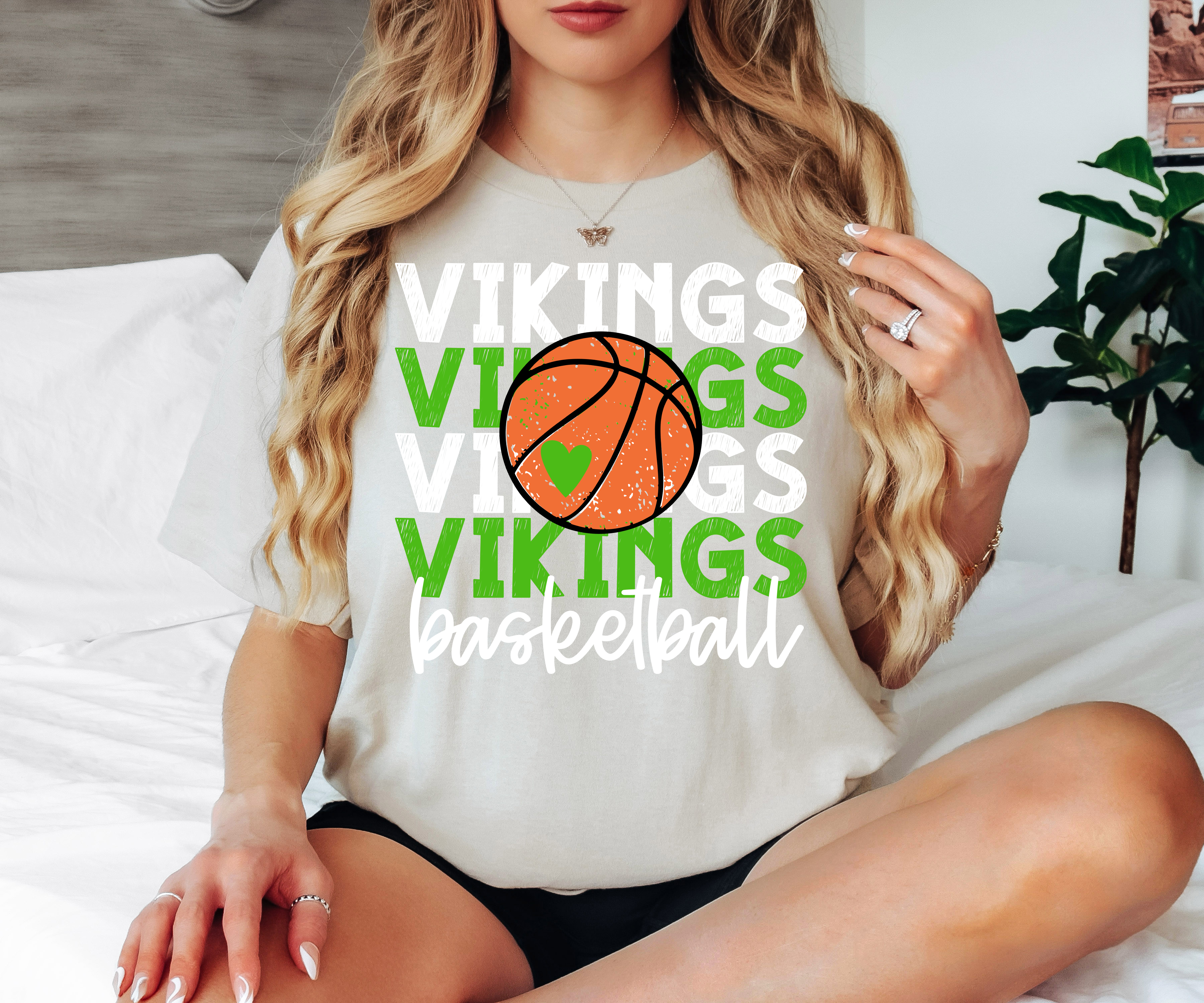 Vikings Basketball Bookworm Repeat DTF Print
