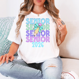 Senior Bookworm Repeat Checker Pencil DTF Print