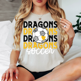 Dragons Soccer Bookworm Repeat DTF Print
