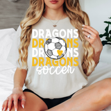 Dragons Soccer Bookworm Repeat DTF Print