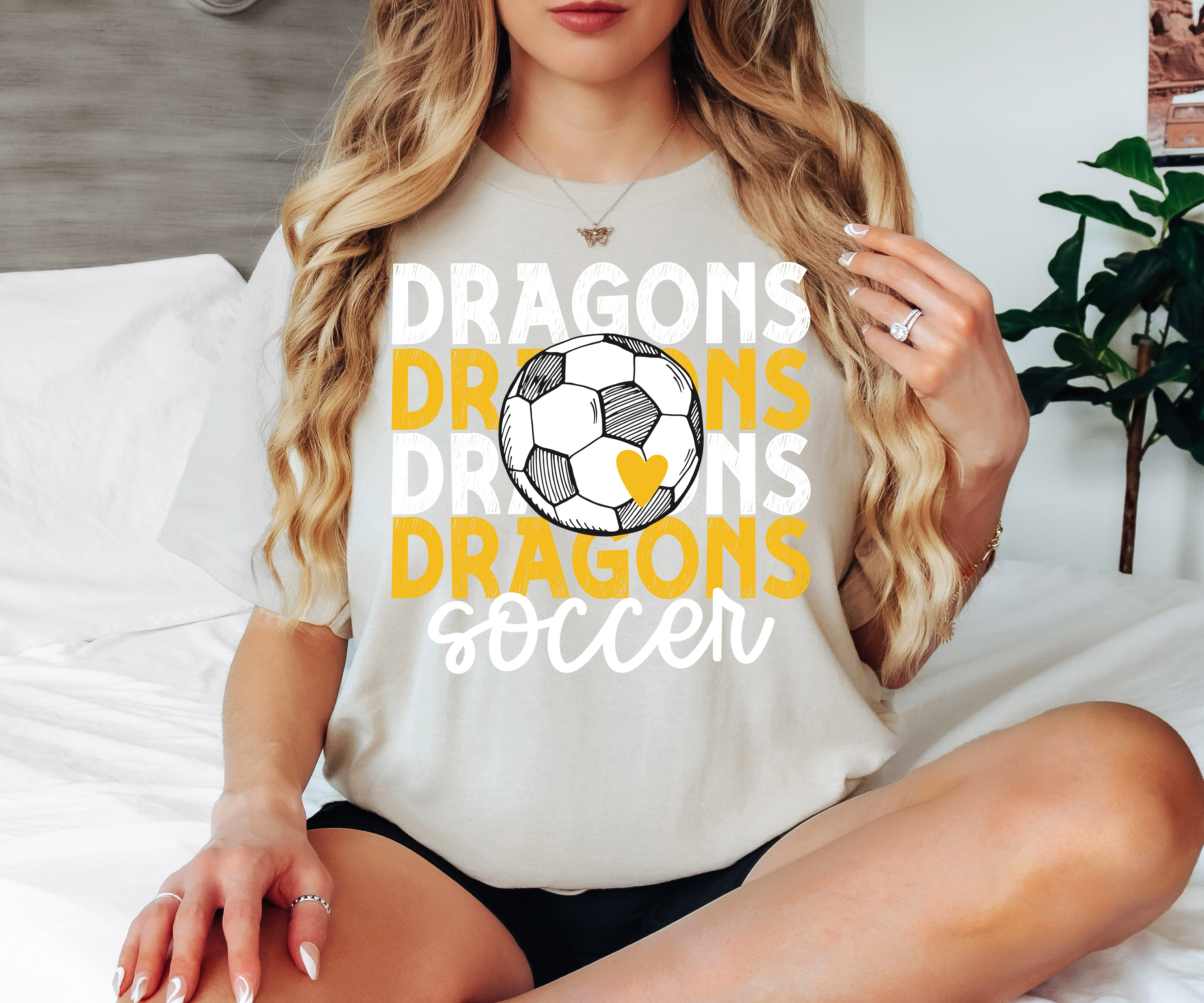 Dragons Soccer Bookworm Repeat DTF Print