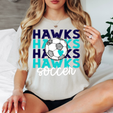 Hawks Soccer Bookworm Repeat DTF Print
