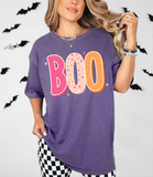 Halloween Pink Orange BOO DTF Print