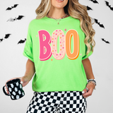 Halloween Pink Orange BOO DTF Print