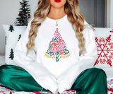 Christmas Coquette Bow Tree DTF Print