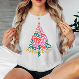 Christmas Coquette Bow Tree DTF Print