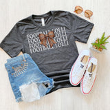 Football Lolli Bow Repeat DTF Print