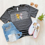 Ball Great Grandma Softball Baseball Bow Repeat DTF Print