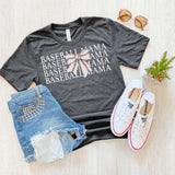 Baseball Mama Bow Repeat DTF Print