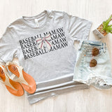Baseball Mamaw Bow Repeat DTF Print