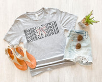 Baseball Yahweh Bow Repeat DTF Print