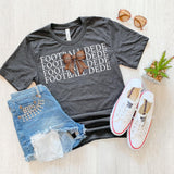 Football Dede Bow Repeat DTF Print