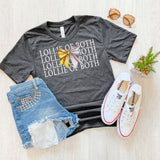 Lollie of Both Softball Baseball Bow Repeat DTF Print