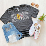 Mama of Both Softball Baseball Bow Repeat DTF Print