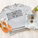Soccer Nonna Bow Repeat DTF Print