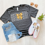 Softball Aunt Bow Repeat DTF Print