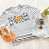Softball Auntie Bow Repeat DTF Print