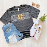 Softball Great Grandma Bow Repeat DTF Print