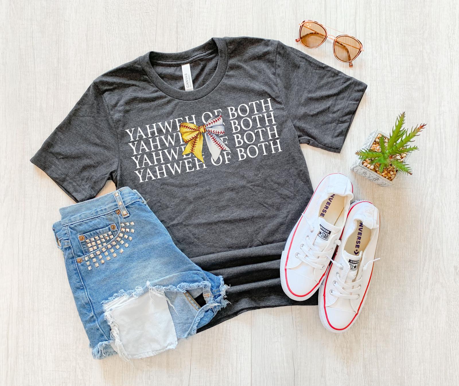 Yahweh of Both Softball Baseball Bow Repeat DTF Print