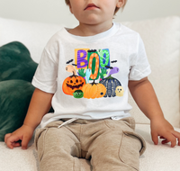 Boys BOO Pumpkin Halloween Collab DTF Print