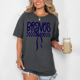 Braves Simple Bow Checker DTF Print