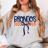Broncos Simple Bow Checker DTF Priint