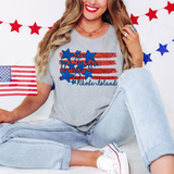 Rhode Island Brush Stroke Flag and Bows DTF Print