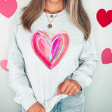 Brush Stroke Heart Pink/Gold DTF Print