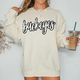 Buckeyes Crackle Cursive Teams DTF Print