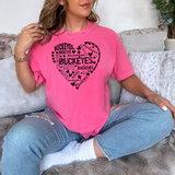 Buckeyes Heart Typography DTF Print