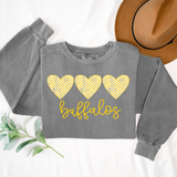 Buffalos Checker Heart Trio DTF Print