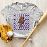 Bulldogs Baseball Bolt DTF Print