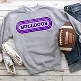 Bulldogs Retro Team Oval DTF Print