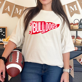 Bulldog Watercolor Pennant DTF Print