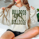 Bulldogs Matching Stacked Camo Greens DTF Print