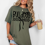 Bulldogs Simple Bow Checker DTF Print