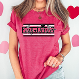 Bus Driver Black and White Hearts DTF Print