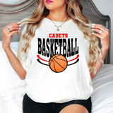Cadets Basketball with Heart DTF Print