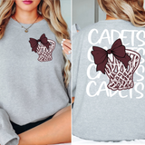 Cadets Basketball Net Bow DTF Print