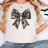 Camo Coquette Bow DTF Print