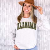 Alabama Camo Varsity Curved DTF Print
