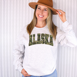 Alaska Camo Varsity Curved DTF Print